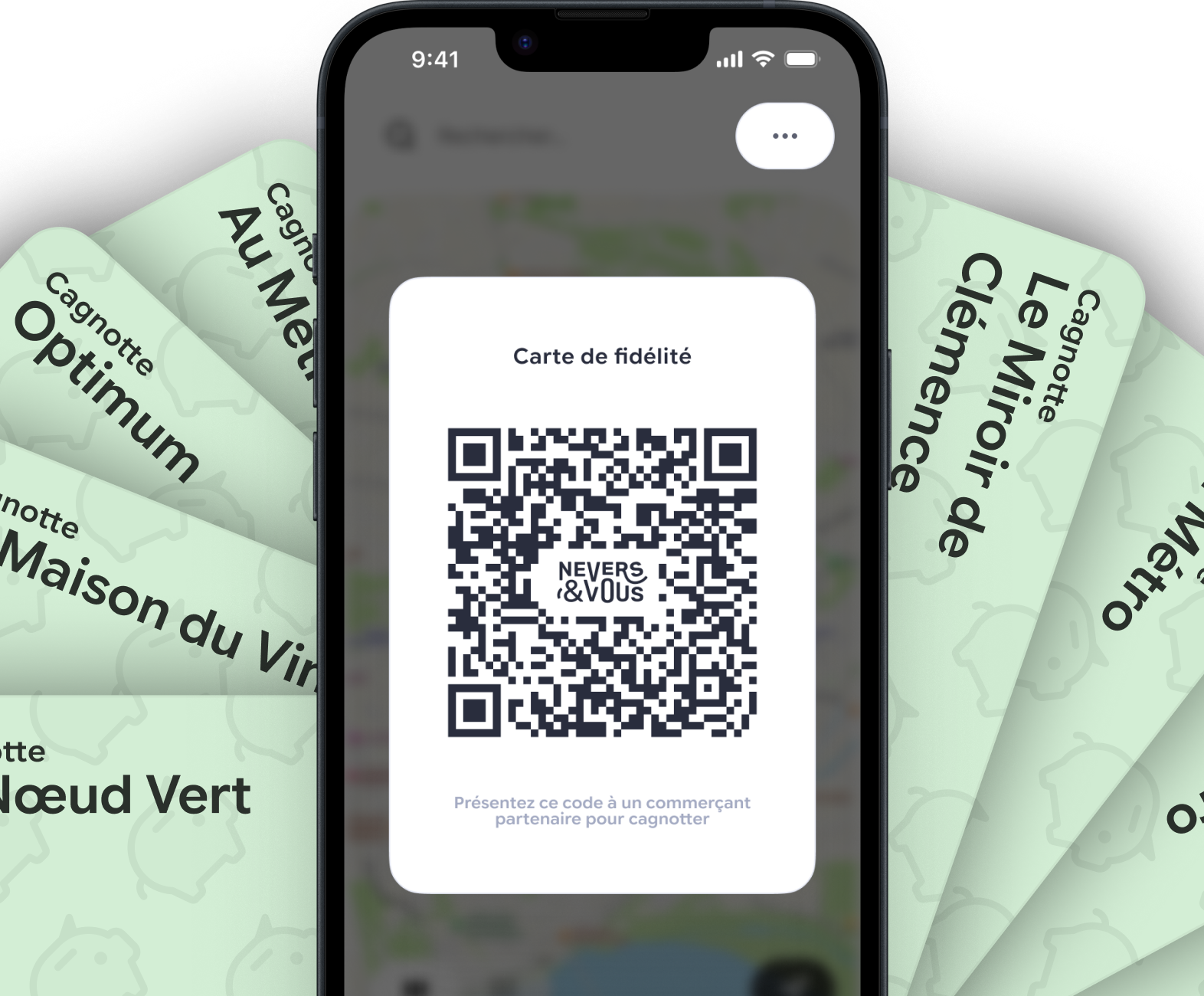 Obtenez des cartes de fidélités chez chacun de vos commerçants